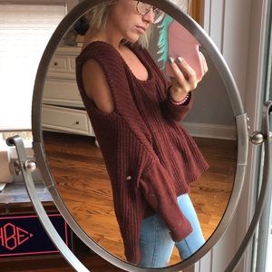 Mags & Pye LF sweater w/ shoulder cutouts